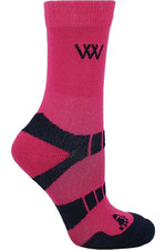 2022 Woof Wear Short Bamboo Waffle Socks WW0016 - Pink / Navy